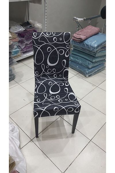elgeyar Scaun cu model din catifea - Husa elastica si husa, 1 bucata