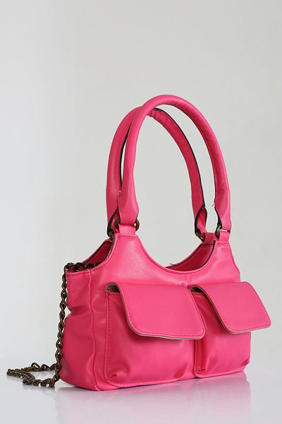 DERKON Pink Mony Pocket Shoulder Bag