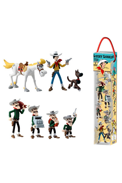 Lucky Luke (Red Kit) Tubo 7 Figürlü Set