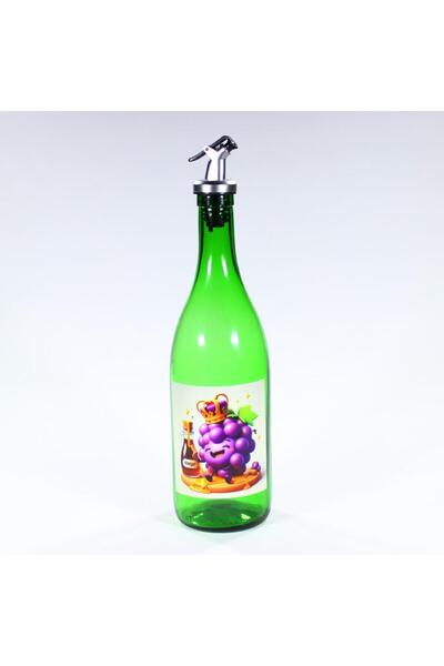 zeytunca Yağdanlık Sosluk Sirkelik Sirke Animasyon Çimen Yeşili 750 ml Akıtıcılı