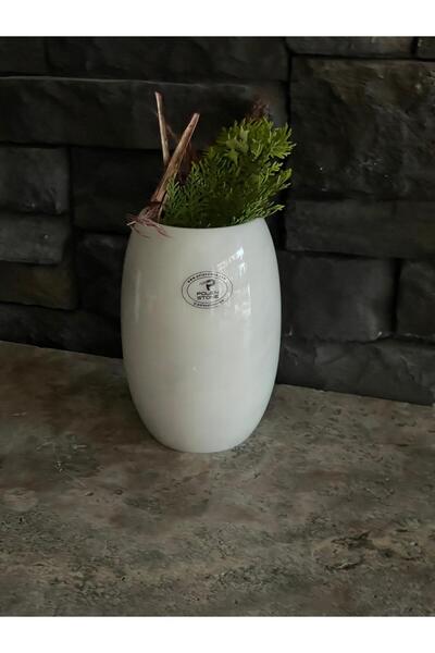 Polen Stone Beyazı Mermer Vazo 15x9 1.Sınıf İşçilik ve Malzeme