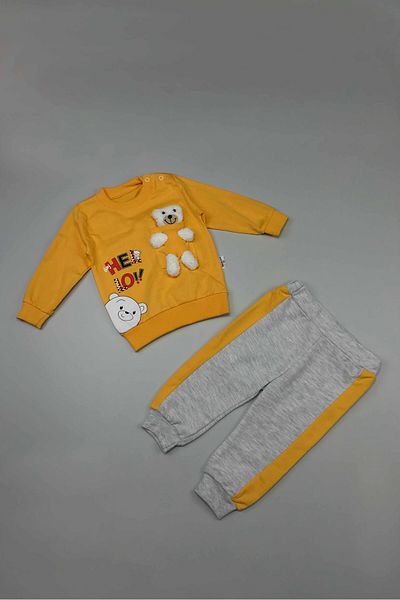 Peki Baby Buy 5 Pay 4 Newborn Boy Combed Cotton Breathable Anti-Sweat Cotton Pocket Teddy Bear Double Set 14948