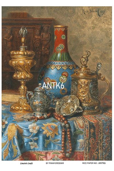LİNEART Brass Decopage Paper LineArt - LA-ANTK6