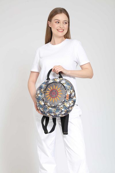 Street Bag Rucsac rotund brodat etnic Fargin Bohemian - pentru zi cu zi și călătorii