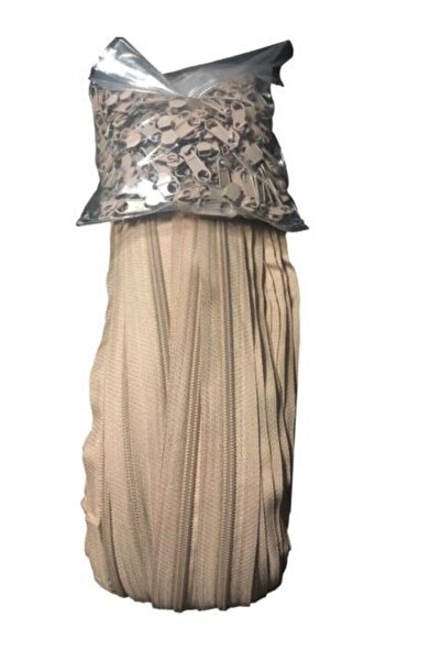 MUSA KANEPE Krem Fermuar 200 Metre + 200 Adet Başlık Tip 5 Kırlent Fermuar