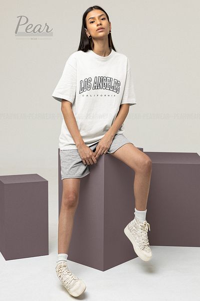 Pear Wear Μπλουζάκι με στάμπα Los Angeles Oversize