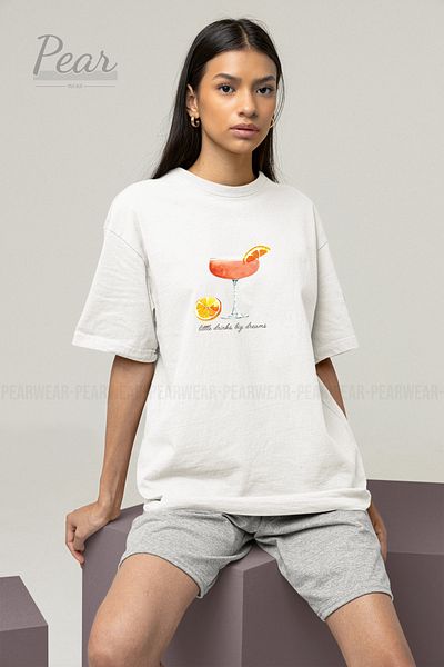 Pear Wear Μπλουζάκι Oversize με στάμπα κύλικας
