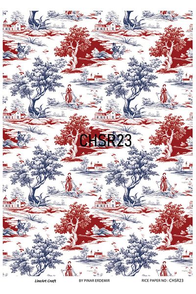 LİNEART Brass Patterned Lineart Decopage Paper - La-Chrs23