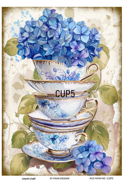 LİNEART Brass Decopage Paper LineArt - LA-CUP5