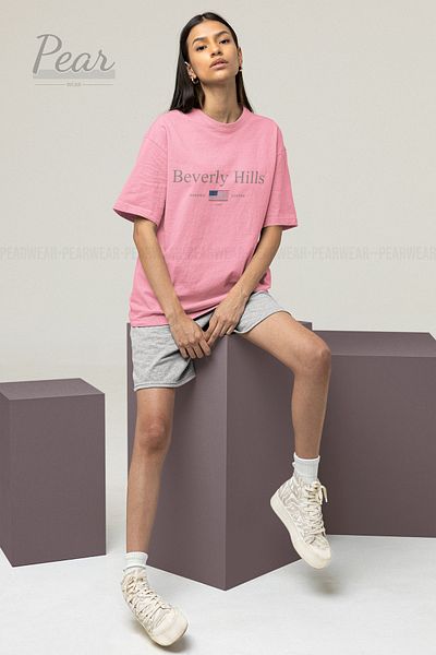 Pear Wear Μπλουζάκι με στάμπα Beverly Hills Unisex T-shirt Oversize