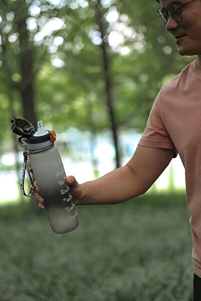 Comprox Motivational Luxury Water Bottle 1LT Water Bottle with Straw 1000ml HQ POLYCARBON Sports Gym Water Bottle BPA Free