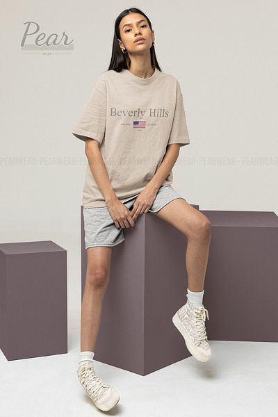Pear Wear Μπλουζάκι με στάμπα Beverly Hills Unisex T-shirt Oversize