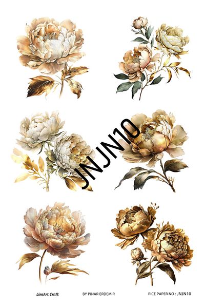 LİNEART LineArt Rice Patterned Decopage Paper - LA-JNJN10