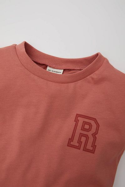 DeFacto Baby Boy Crew Neck Printed Short Sleeve T-Shirt C1363A524SM