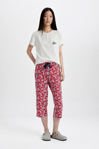 DeFacto Kurzärmliges Pyjama-Set mit Aufdruck „Fall in Love“ B8680AX24SM