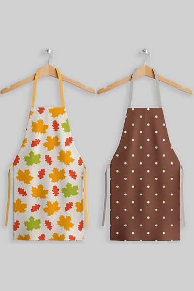 AYSHOME طقم مريلة مطبخ مكون من قطعتين من Ays Home Autumn
