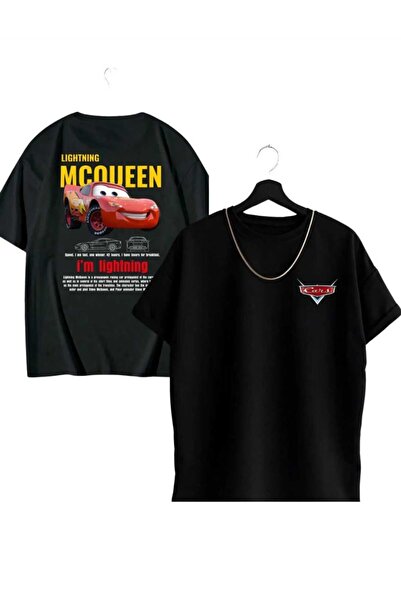 Elvino Disney Cars Sally i McQueen Štampano Oversize kroj Unisex majica