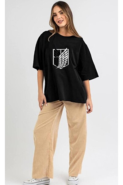 Frisson Tricou unisex cu imprimeu negru, mărime mare