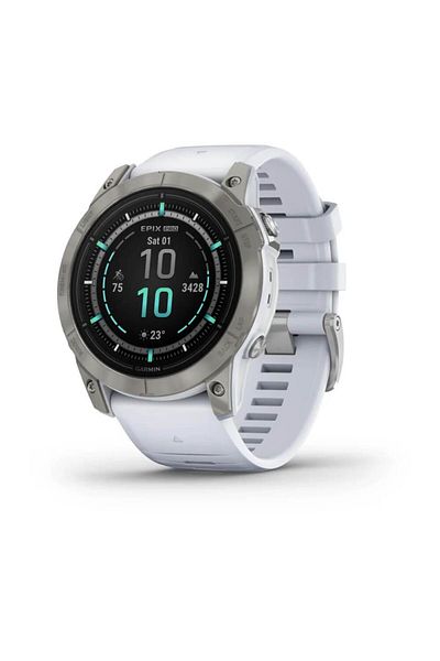 Garmin GARMIN EPIX PRO (GEN 2) SAPPHIRE EDITION- 51MM - TITANIUM WITH WHITESTONE SILICONE BAND
