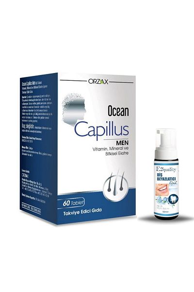 Ocean Capillus Men 60 Tablet Gift Teeth Whitening Foam