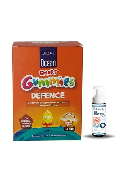 Ocean Orzax Ocean Smart Gummies Defense - 64 Pieces Chewable Gel, Gift Whitening Foam