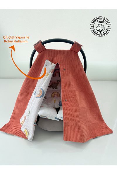 Jaju Baby Dino Muslin Cute Stroller Cover and Cushion