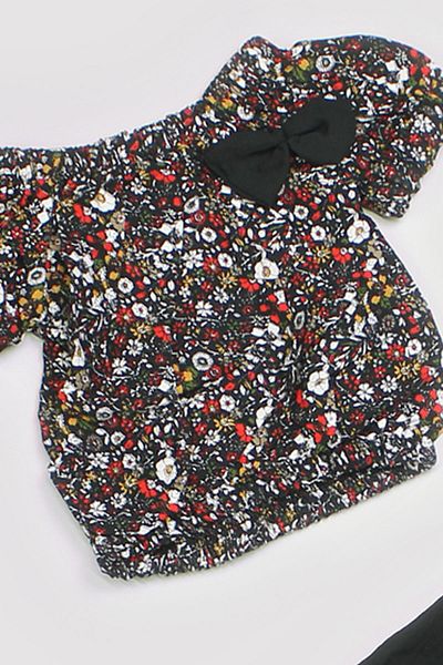 Peki Set bluză și pantaloni pentru copii - Airobin Printed, set de 5, vară, fund elastic - 13291