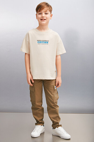 GRIMELANGE Men's Beige T-Shirt - RATIO