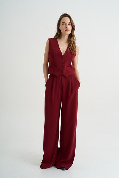 Newmission Draped Cherry Trousers - Rotten and Collet Detailed