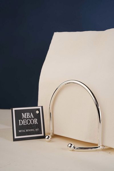 mba decor metal bending art Model Crescent Argintiu Inoxidabil Fier Umplut Suport Servetel De Lux Prezentare Decorare Bucatarie Vesela