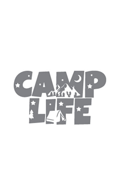 Reysa Tasarım قافلة التخييم باللون الرمادي - قطع 17x17 سم