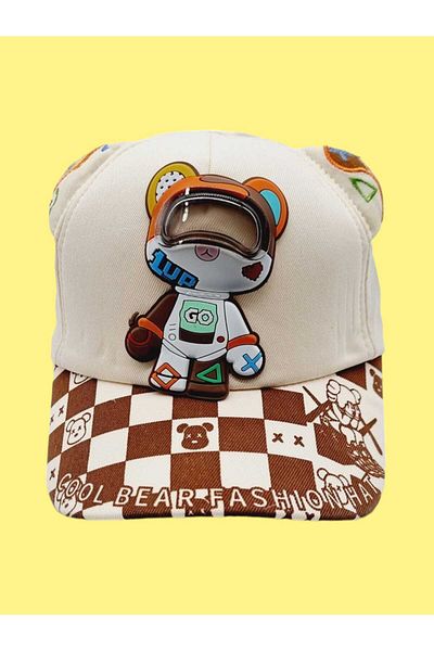Trenderrs Children 4-8 Years Embossed Astronaut Patterned Hat with Headphones