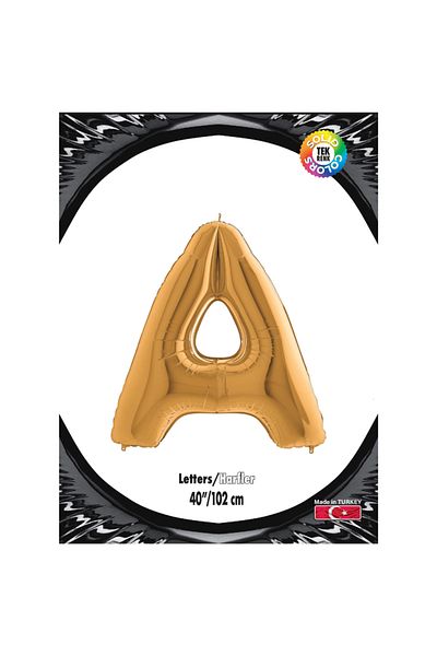 parti 40" Gold Gold Letter Foil Balloon