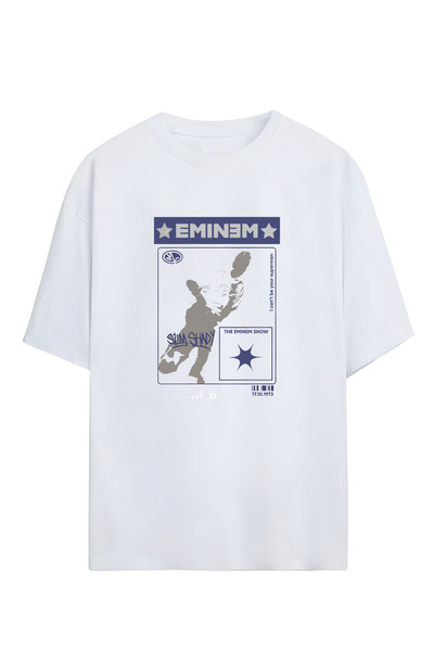 Adrift تي شيرت كبير الحجم للجنسين بتصميم جرافيتي من Eminem