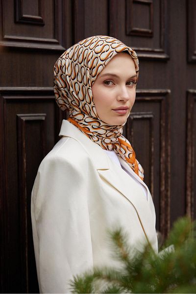 Şalland S Pattern Baroq Scarf Orange