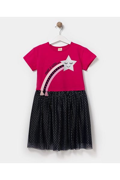 Elidabutik rochie tutu cu buline shine star fuchsia