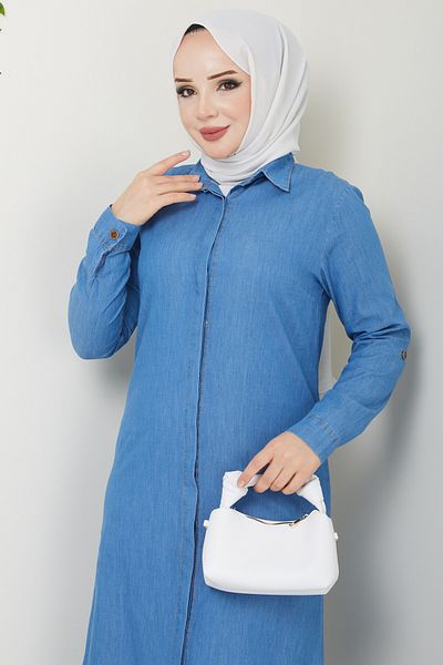 Pamuk Butik Women's Double Denim Suit with Trousers