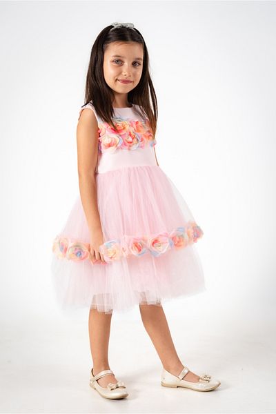 DIDuStore Flower Garden Themed Elegant Tulle Kids and Baby Dress