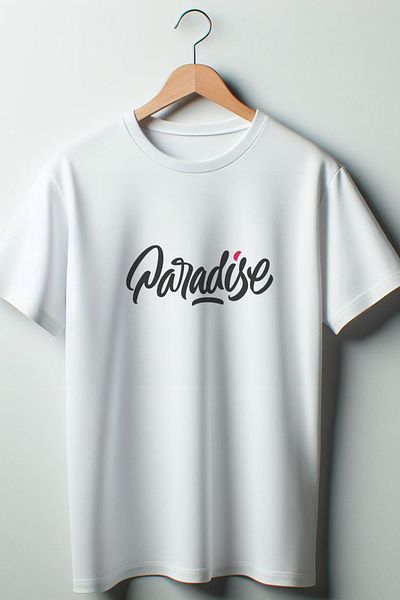 Vordevia Λευκό μπλουζάκι με στάμπα Paradise Oversize Crew Neck