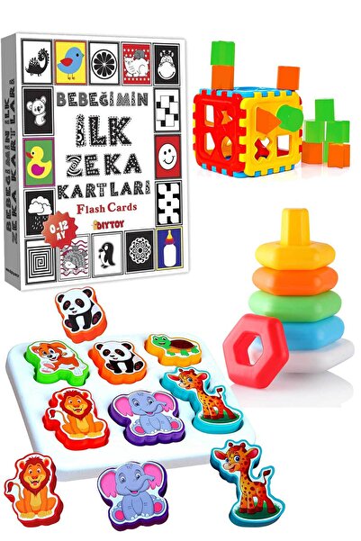 Oruç Oyuncak Eğitici Geometri Şekiller Bultak Bebeğimin Ilk Zeka Kartları Neş...