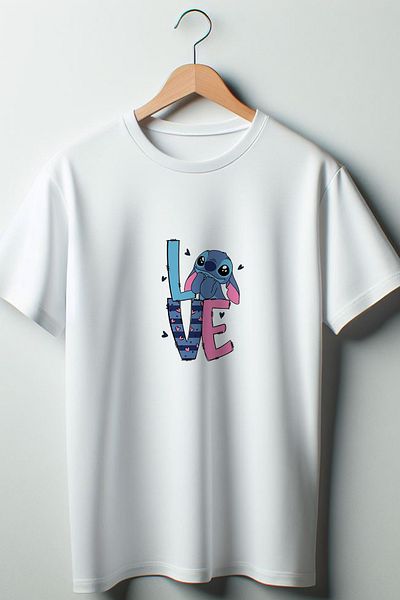 Vordevia Λευκό μπλουζάκι με στάμπα Love Oversize Crew Neck