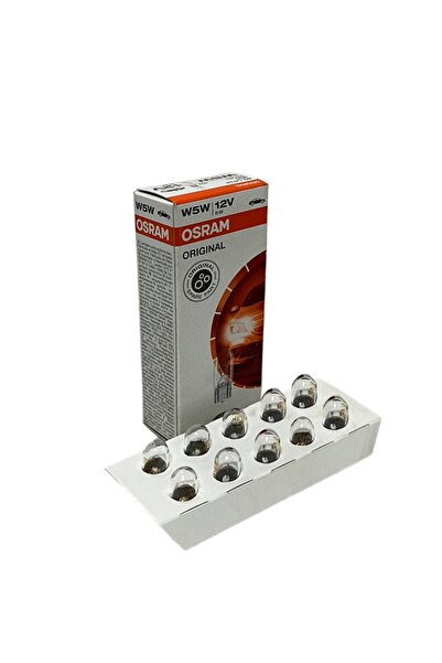 Osram T10 12V 5W Büyük Dipsiz Gösterge Ampulü 10 Adet