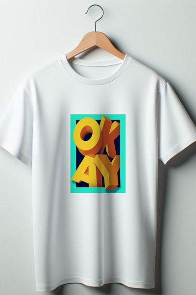 Vordevia Okay Printed Oversize Crew Neck Λευκό Tshirt