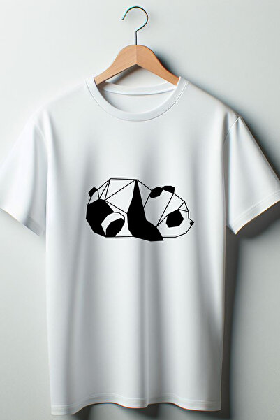 Vordevia Λευκό μπλουζάκι με στάμπα Panda Oversize Crew Neck