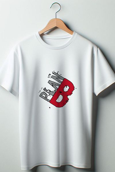 Vordevia Tricou alb oversize cu decolteu rotund cu imprimeu Plan B