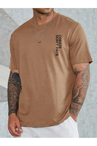 viperkombin Τυπωμένο Oversize χτενισμένο βαμβακερό μπλουζάκι