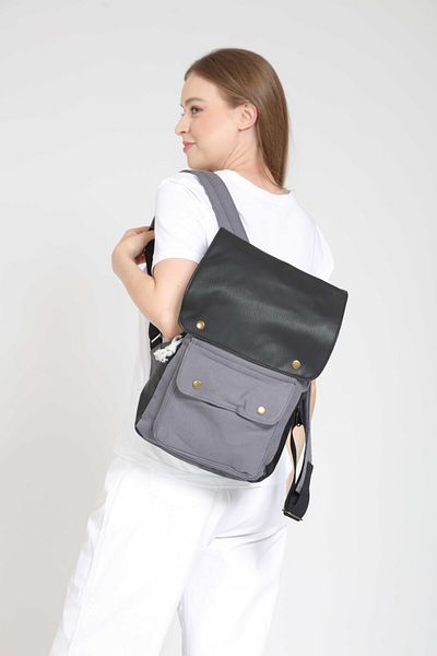 Street Bag Geronimo Leather Flap Casual Backpack - Τσάντα κάμπινγκ και ταξιδιού, Σχολική τσάντα