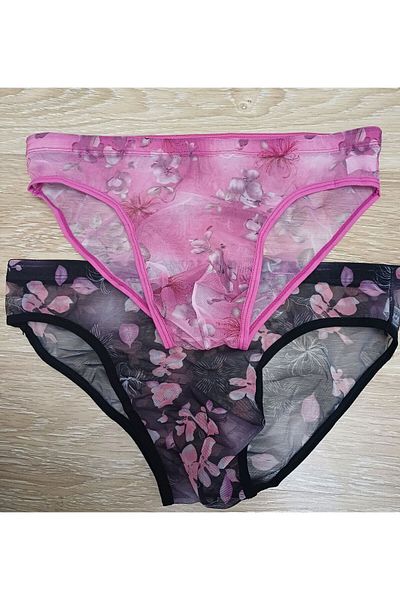 ARDSU Men's Underwear - Transparent Floral Pattern