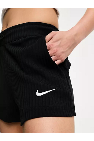 Nike Sportswear Fitilli Jarse Kadın Siyah Şort