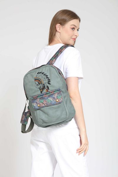 Street Bag Ethnic Embroidered Native American Daily Travel Backpack - Bohemian Design
